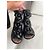 Stivaletti Chanel in pelle nera con camelia - vista 7