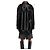 Philosophy di Lorenzo Serafini Schwarze Lederjacke mit Fransen - Ansicht 3