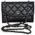 Borsa Chanel Wallet On Chain (WOC) in pelle di agnello nera