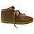 Baskets montantes Max Mara en cuir tan avec bordure en fourrure - vue 2