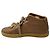 Baskets montantes Max Mara en cuir tan avec bordure en fourrure - vue 3