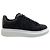 Alexander McQueen Sapatilhas Oversized com Glitter Preto Preto / Branco - vista 2