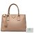 Prada Small Saffiano Lux Galleria Double Zip Satchel Rosa - Ansicht 8