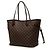 Sac cabas Louis Vuitton Damier Ebene Neverfull MM Marron - vue 2