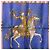 Pañuelo de seda Hermès Feus d Artifice Azul 90 Scarves - vista 2