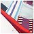 Hermès Carré Géant "SANGLES EN ZIGZAG" Kaschmir x Seidentuch in Blau x Rot - Ansicht 16