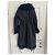 Ermanno Scervino Abrigo Largo de Nailon Negro con Piel - vista 2
