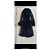 Ermanno Scervino Abrigo Largo de Nailon Negro con Piel - vista 9