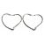 Autre Marque Tiffany & Co. Elsa Peretti Open Heart Hoop Medium Silver Ohrringe