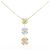 Autre Marque Collana Trifoglio Diamanti Tre Colori Au750