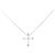 Autre Marque Collana Croce in Oro Bianco K10 e Diamanti