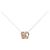 Autre Marque Collar de oro rosa K10 con zafiro y diamante