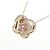 Autre Marque Collar de oro rosa K10 con zafiro y diamante - vista 3