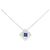 Autre Marque Collana in Pt900 Pt850 Zaffiro e Diamante