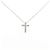 Autre Marque Collana Croce in K14WG e Diamanti