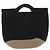 Autre Marque Borsa intrecciata nera e beige
