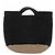 Autre Marque Borsa intrecciata nera e beige - vista 2