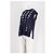 Eric Bompard Navy Blue Wool Sleeveless Diamond Pattern Sweater - view 4