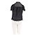 Blusa SéZane de algodão preta com detalhes em renda - vista 2