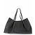 Autre Marque "Dimple" Shopper-Tasche aus schwarzem Narbenleder