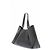 Autre Marque "Dimple" Shopper-Tasche aus schwarzem Narbenleder - Ansicht 2