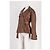 Autre Marque Casaco cropped castanho MESHKI com estampado animal e cinto - vista 4