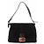 Fendi Sac à main baguette en suède noir