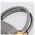 LOEWE Anagram Amazona Justa Hand Bag Leather Gold Silver - vista 7