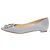 Manolo Blahnik Décolleté glitterate Silver Hangisflat - taglia EU 38.5