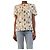 Miu Miu Top de seda floral de manga curta creme - size UK 4
