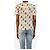 Miu Miu Top de seda floral de manga curta creme - size UK 4 - vista 2