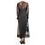 Autre Marque Abito midi trasparente in seta a maniche corte nero - size S - vista 2