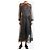 Autre Marque Abito midi trasparente in seta a maniche corte nero - size S - vista 3