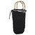 GUCCI Bamboo Handtasche Leder Schwarz Silber 000 1046