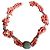 Autre Marque Collana in corallo rosso e turchese