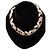 Set Collana e Bracciale Givenchy in metallo dorato e smalto bianco