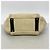 Borsa a tracolla Chanel in tela beige e nera - vista 3