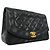 Borsa a tracolla Chanel Diana con catena in pelle d'agnello nera - vista 2
