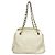 Borsa a tracolla Chanel in pelle di vitello grana bianca