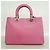 Bolsa Lady em couro Christian Dior em rosa - vista 10