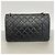 Bolsa de ombro Chanel em couro de bezerro preto - vista 10