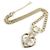 Colar de metal dourado Chanel - vista 2
