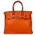 Hermès Bolsa Hermes Birkin 35 em couro Swift Orange