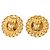 Orecchini a clip Chanel Coco Mark Matelassé placcati in oro - vista 2