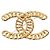 Broche Chanel Coco Mark - Plaqué or