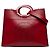 Fendi Runaway Tote aus perforiertem Leder, rot, Medium