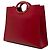 Fendi Runaway Tote aus perforiertem Leder, rot, Medium - Ansicht 2