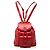 Gucci Red Calfskin Bamboo Drawstring Backpack
