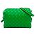 Borsa a tracolla Bottega Veneta Mini Intrecciato Loop in nappa verde