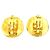 Orecchini a clip rotondi Chanel Gold CC placcati oro - vista 2